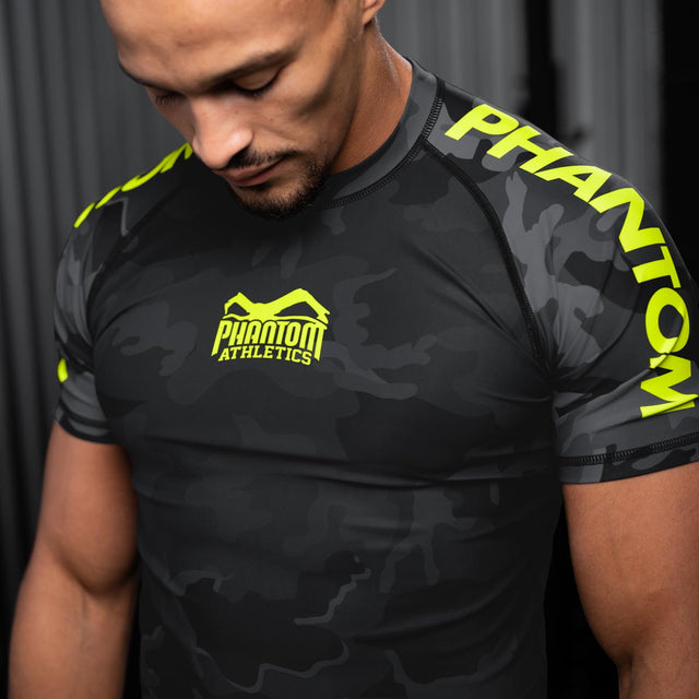 Phantom Athletics Rashguard EVO Neon – Schwarz/Neon