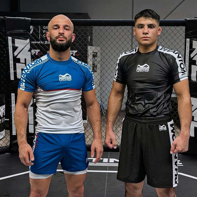 Phantom Athletics Rashguard EVO Apex Korte Mouwen – Blå