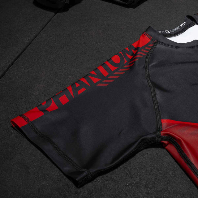 Rashguard Phantom Athletics EVO Apex Krótki Rękaw – Czerwony
