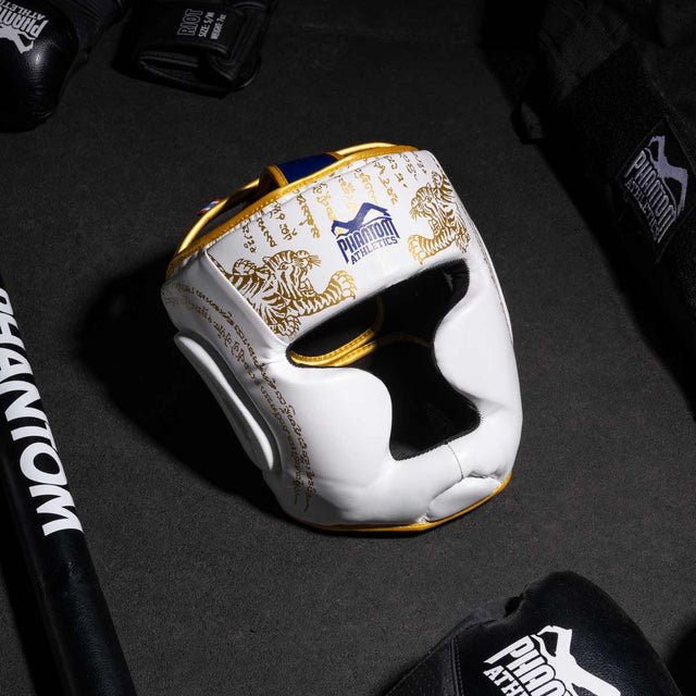 Căști de box Phantom Athletics Muay Thai – Alb/Aur