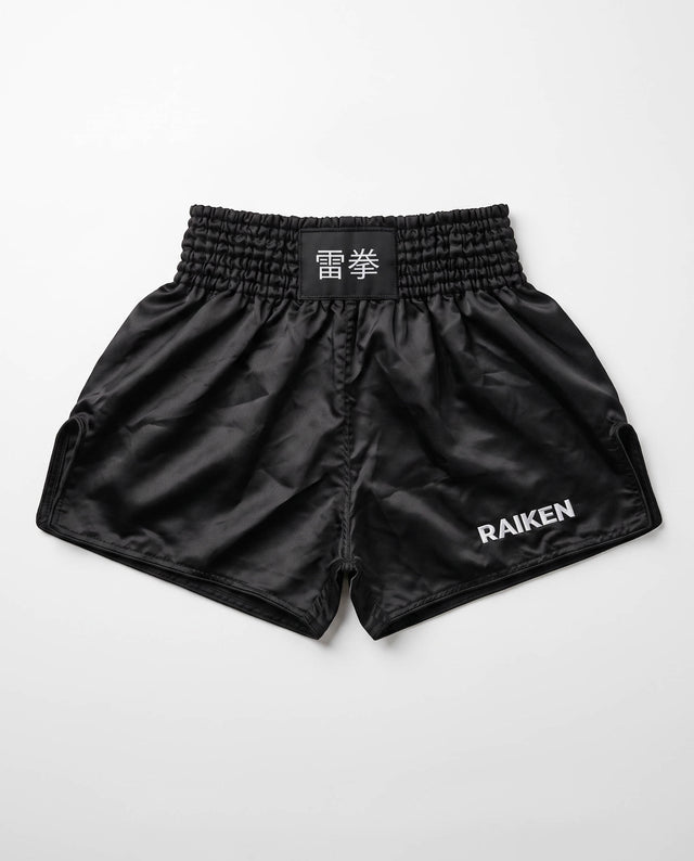 Calções de Muay Thai Raiken KAZE – Preto