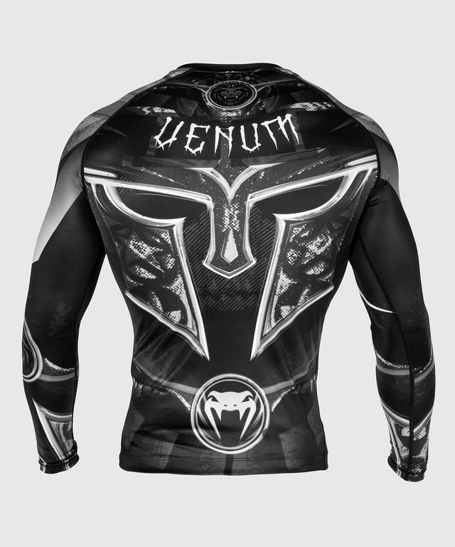 Venum Rashguard Gladiator 3.0 Lange Mouwen - Zwart/Grijs/Wit