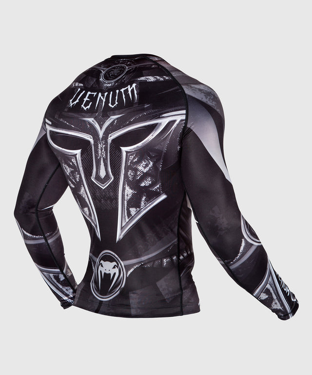 Venum Rashguard Gladiator 3.0 Lange Mouwen - Zwart/Grijs/Wit