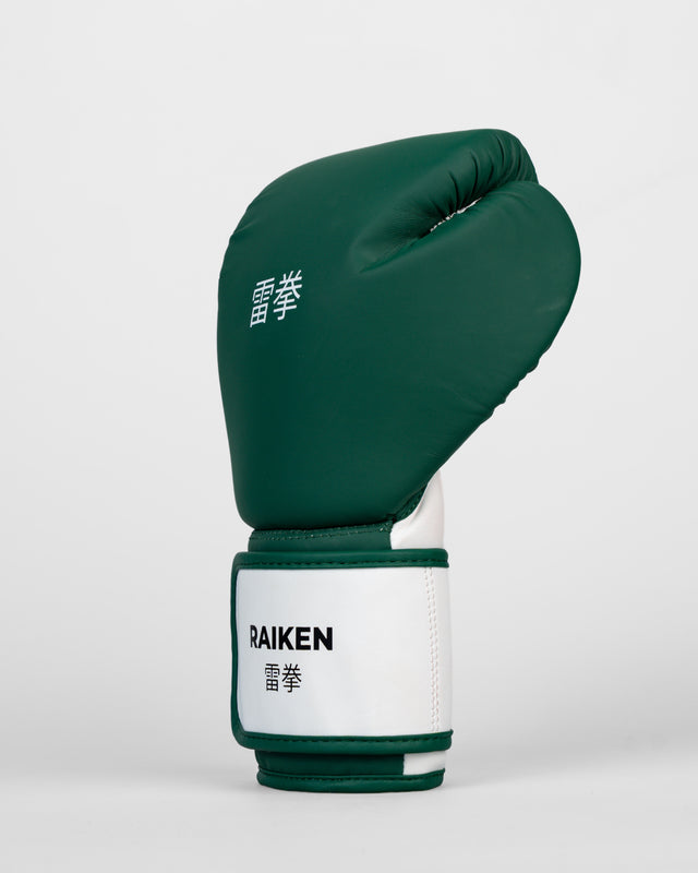 Raiken Boxhandschuhe KAZE – Dunkelgrün/Weiß