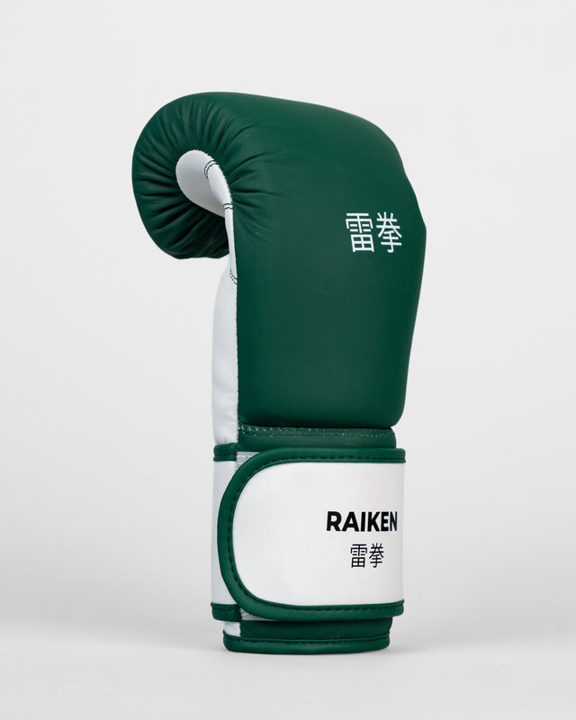 Raiken Boxhandschuhe KAZE – Dunkelgrün/Weiß