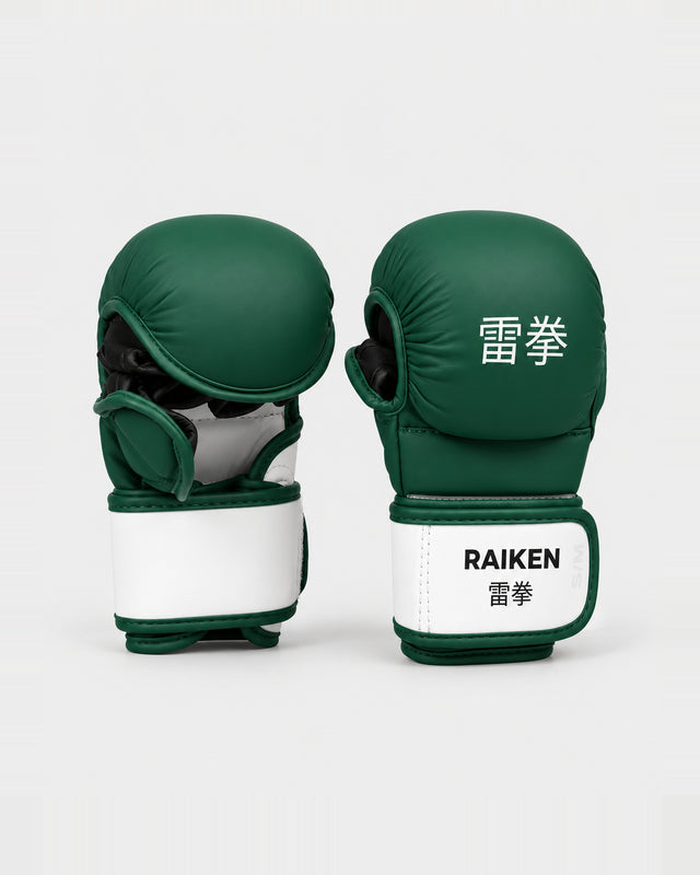 Guanti da sparring MMA Raiken KAZE – Verde/Bianco