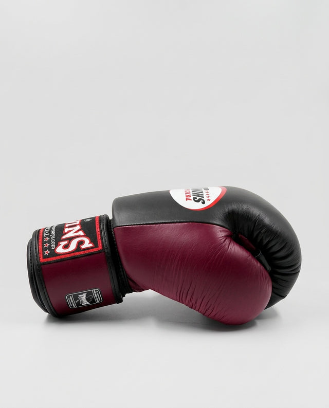 Mănuși de box Twins BGVL3 – Negru/Roșu Bordeaux