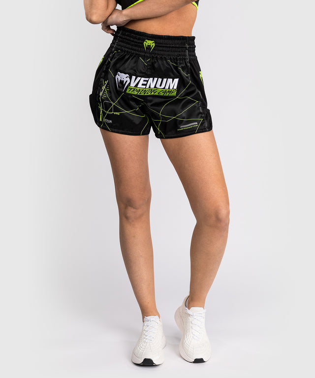 Pantaloncini Muay Thai Venum Training Camp 4.0 – Nero/Verde Neon