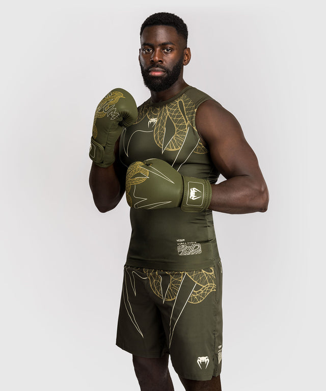 Venum Rashguard Sleeveless Serpenti – Khaki Grön