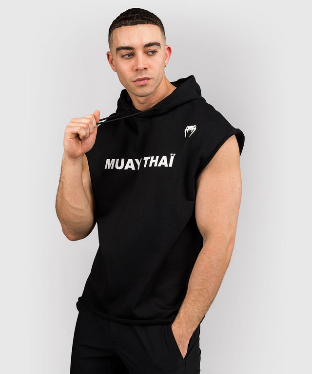 Venum Hoodie Mouwloos VT Muay Thai – Černá/Bílá