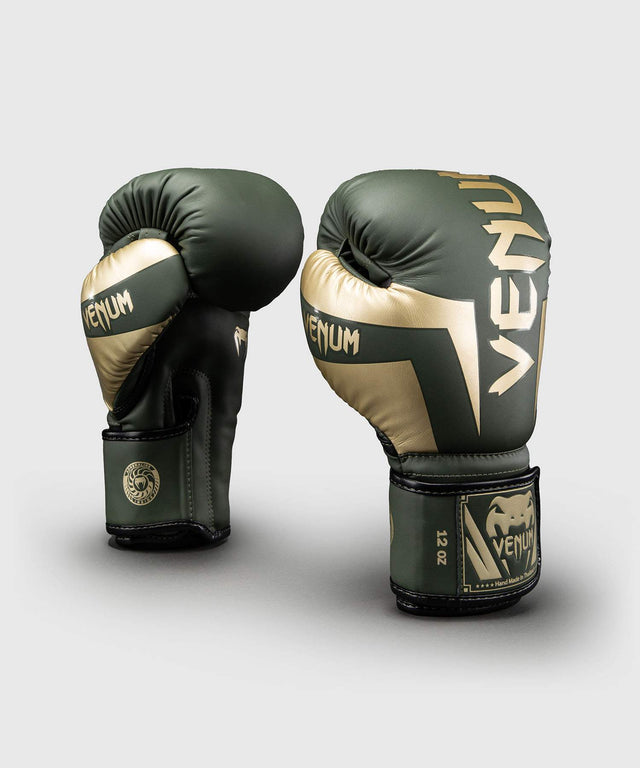 Venum Elite Boksehandsker - Khaki Grøn/Guld
