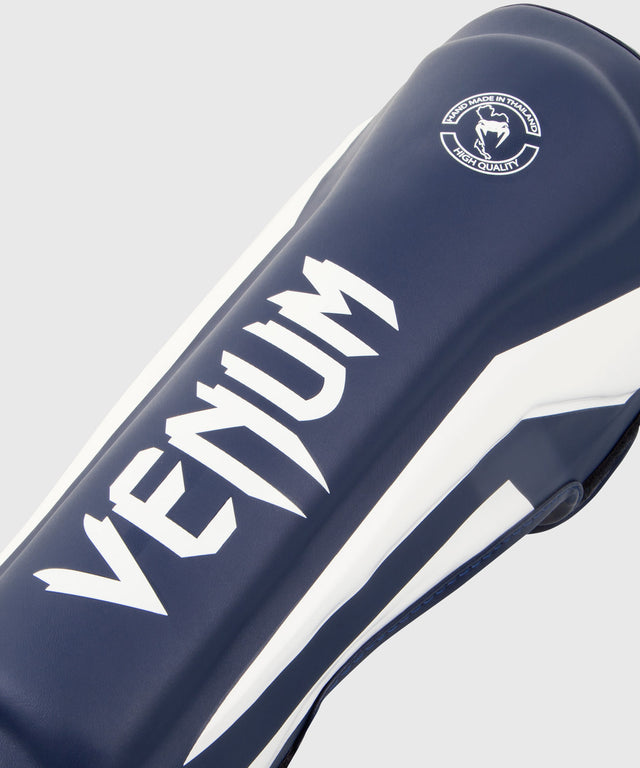 Venum Scheenbeschermers Kickboks Elite - Navy Blauw/Wit