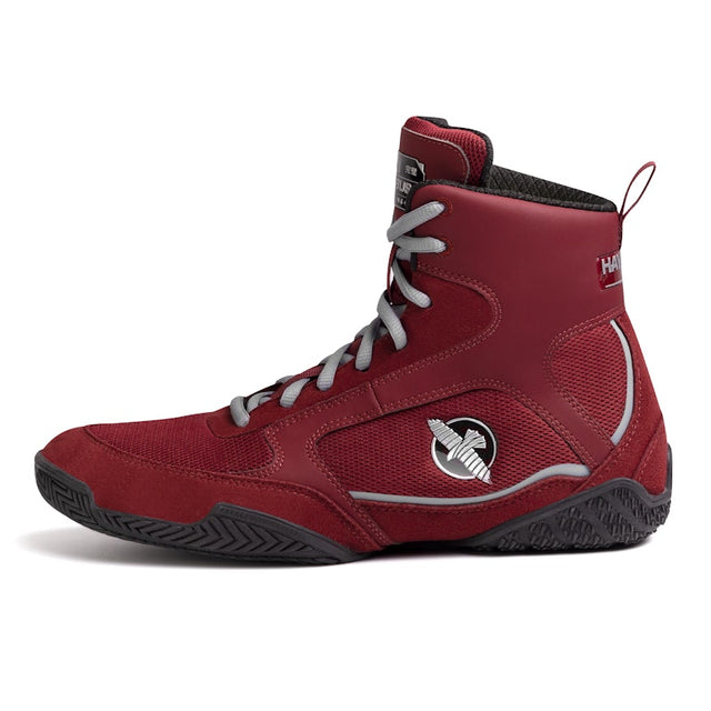 Scarpe da boxe Hayabusa Pro – Bordeaux/Grigio