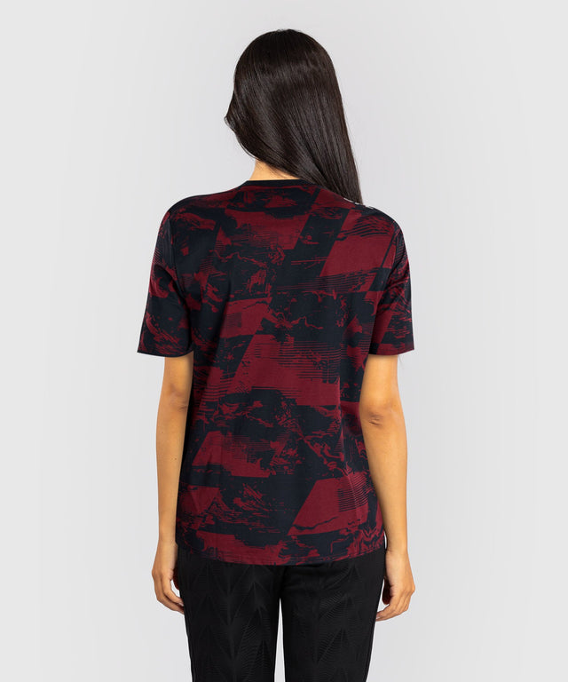 T-shirt UFC Venum Zenith – Blu navy/Bordeaux/Argento da donna