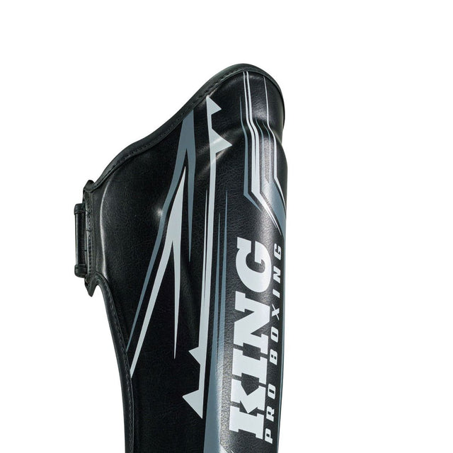 Caneleiras de kickboxing King Pro Boxing Spartan – Preto/Cinzento