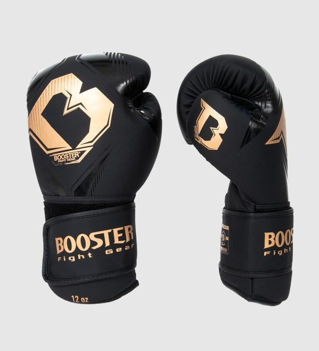 Mănuși de box Booster Bangkok – Negru/Auriu – Mănuși de box