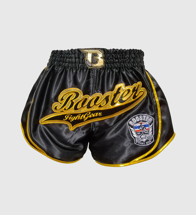 Shorts de kickboxing Booster Retro Slugger 1 – Noir/Jaune