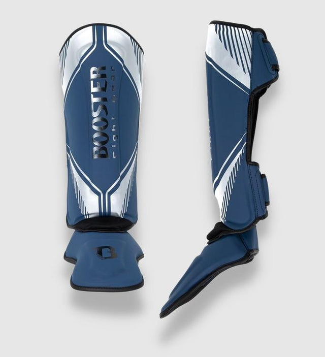 Espinilleras Booster Bangkok – Azul/Plata/Negro