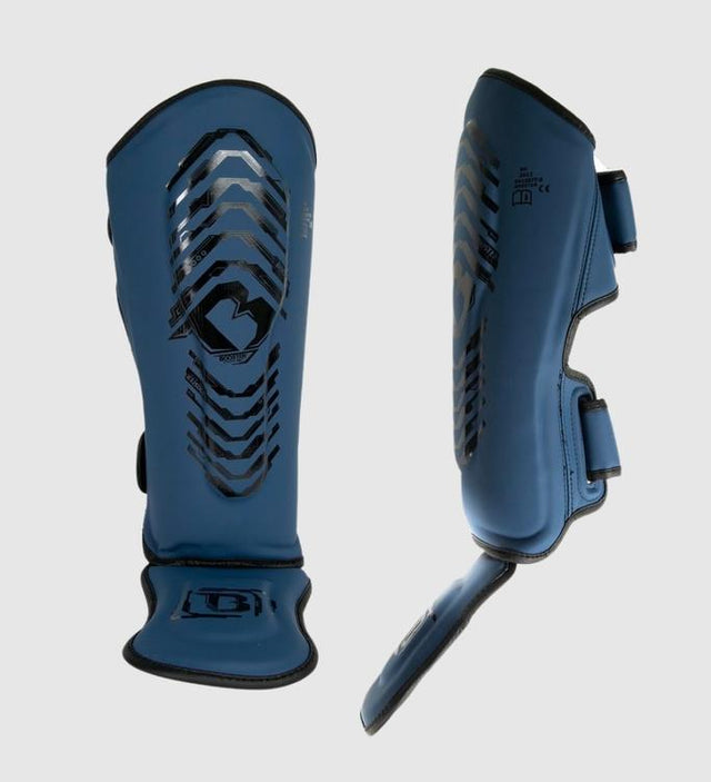 Caneleiras de kickboxing Booster Elite V2 – Azul/Preto - Caneleiras