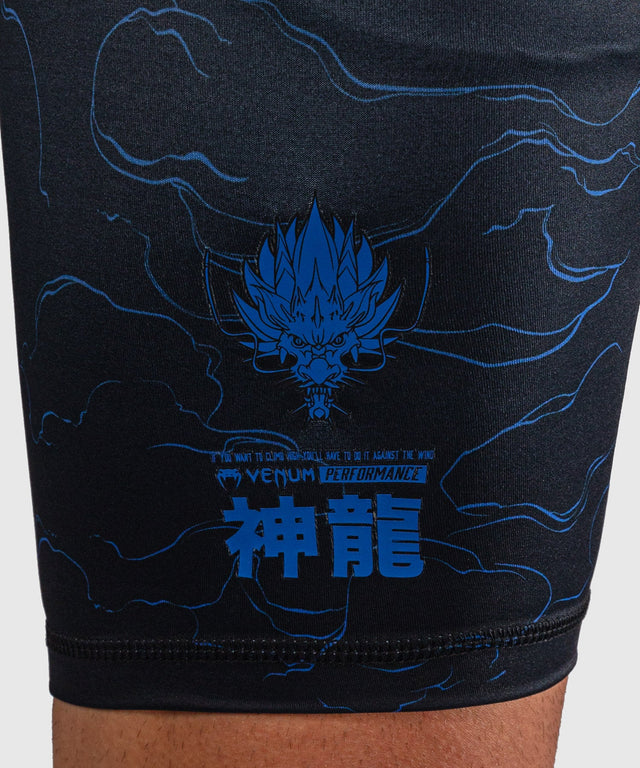 Mallas de compresión Venum Thunder Dragon – Negro/Azul real