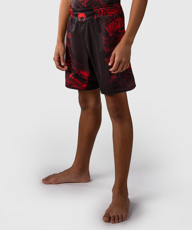 Venum MMA-Shorts Wolf Atak Kinder – Schwarz/Rot