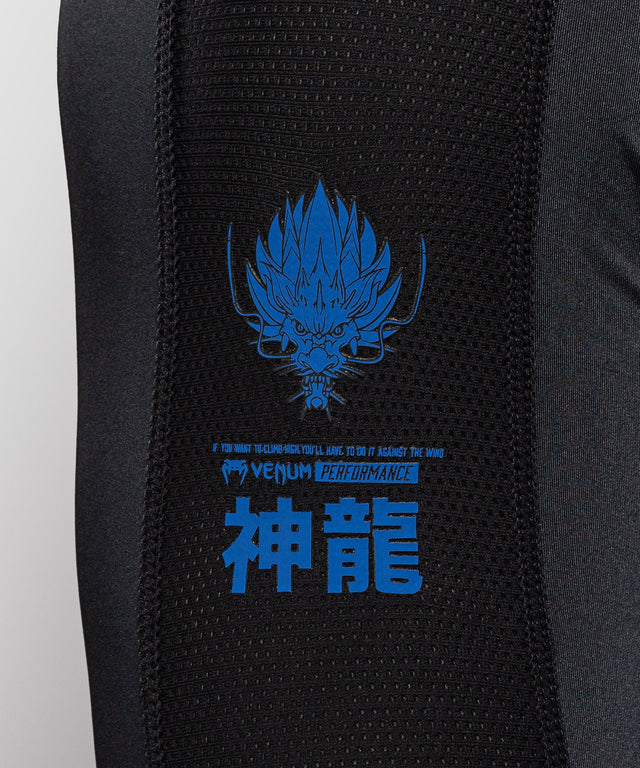 Venum Rashguard Thunder Dragon Lange Mouwen - Zwart/Koningsblauw