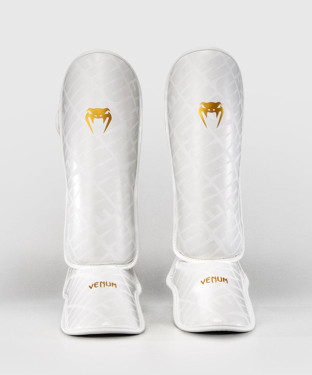 Protège-tibias Venum Contender 1.5 XT 3D – Blanc/Or