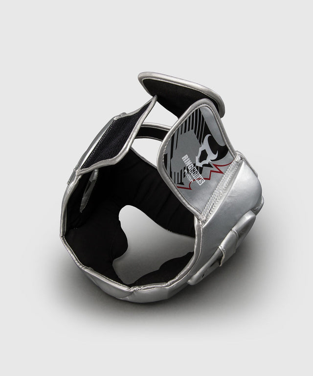 Cascos de boxeo Ringhorns Charger – Plata/Negro - detalle