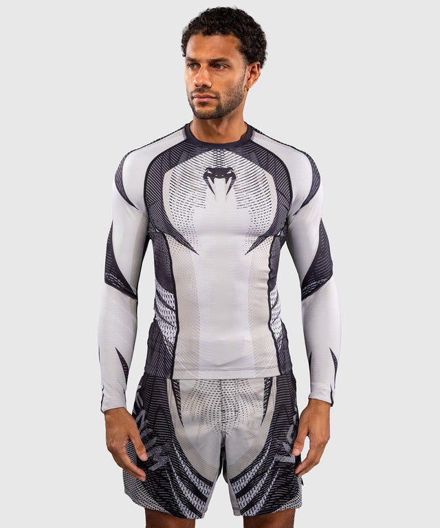Venum Rashguard Galactic 3.0 Lange Mouwen - Offwhite/Schwarz