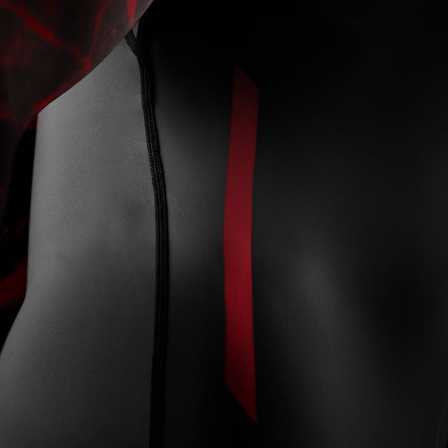 Rashguard Hayabusa x UFC BJJ Manches Courtes – Noir/Rouge