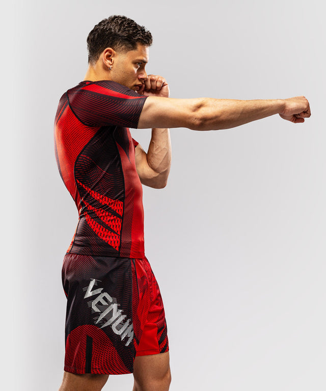 Venum Rashguard Galactic 3.0 Korta ärmar - Röd/Silver