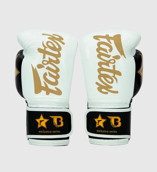 Guantoni da boxe Fairtex FXB V2 – Bianco/Nero/Oro