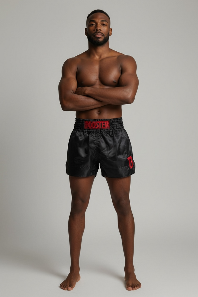 Booster Muay-Thai-Shorts TBT Core – Schwarz