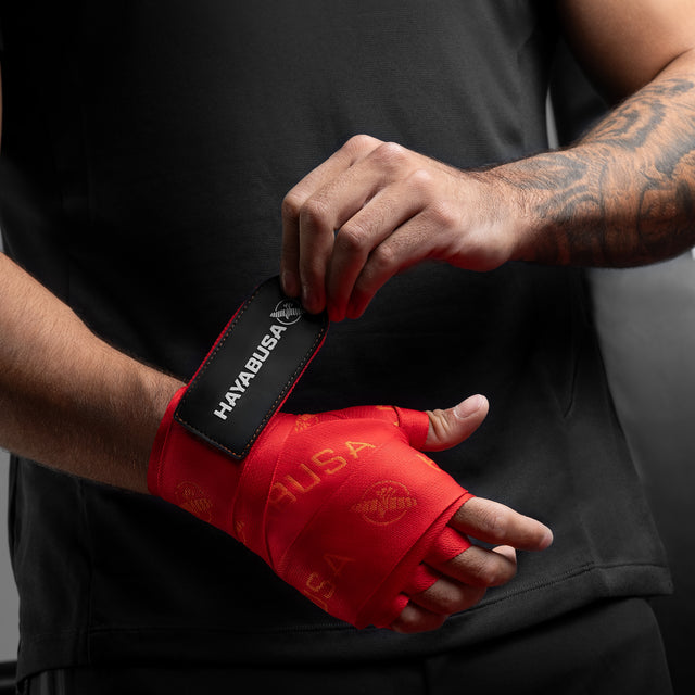 Ligaduras de boxe Hayabusa Deluxe – Vermelho