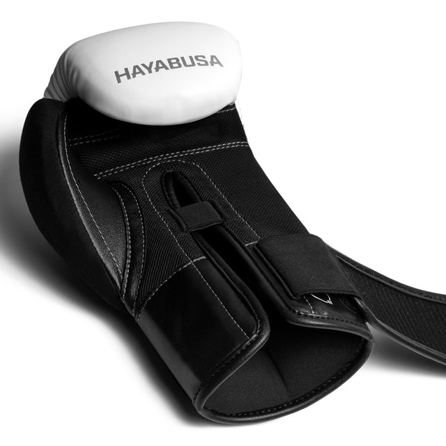 Mănuși de box Hayabusa E1 – Alb/Negru/Argintiu