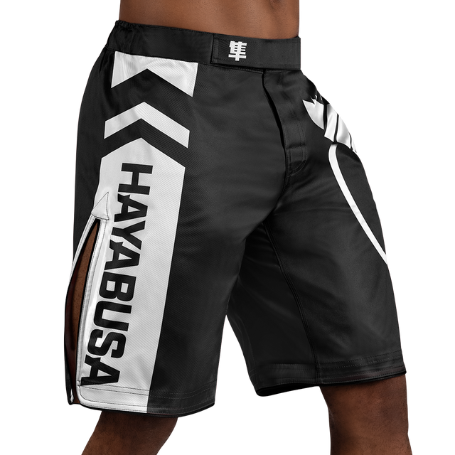 MMA trenky Hayabusa Icon Lang – Černé/Bílé