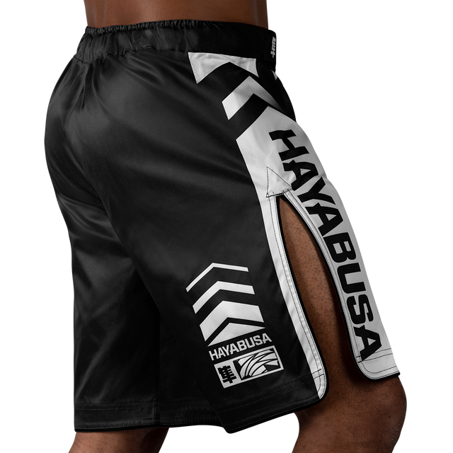 MMA trenky Hayabusa Icon Lang – Černé/Bílé