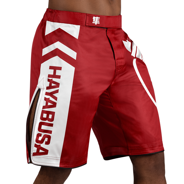 Shorts de MMA Hayabusa Icon Lang – Rouge/Blanc