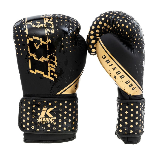 Mănuși de box King Pro Boxing Hexagon Copii – Negru/Aur
