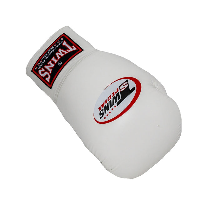 Luvas de boxe Twins BGLL3 com fecho de cordão – Branco