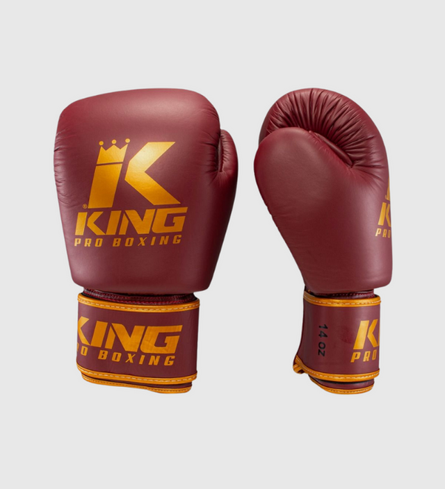 Mănuși de box King – Bordeaux Roșu/Aur – Mănuși de box