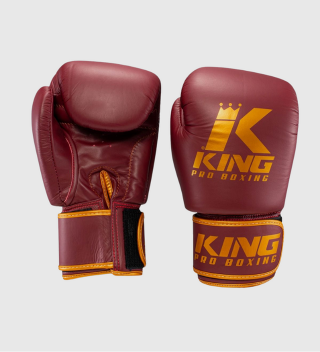 Mănuși de box King – Bordeaux Roșu/Aur – Mănuși de box
