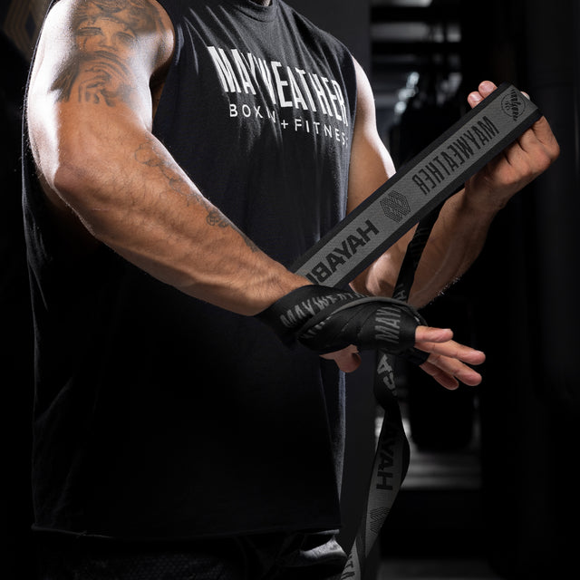 Bende da boxe Hayabusa x Mayweather Deluxe – Nero/Grigio