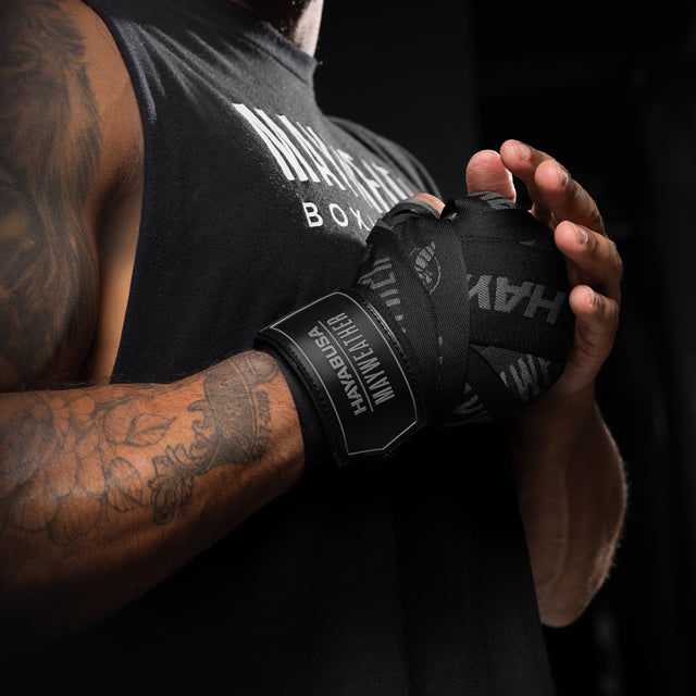 Bende da boxe Hayabusa x Mayweather Deluxe – Nero/Grigio
