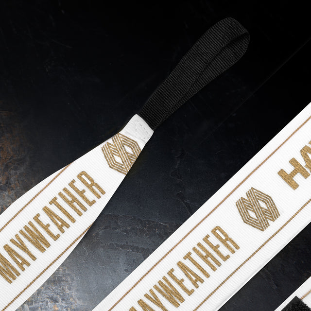 Bandes de boxe Hayabusa x Mayweather Stretch – Blanc/Or