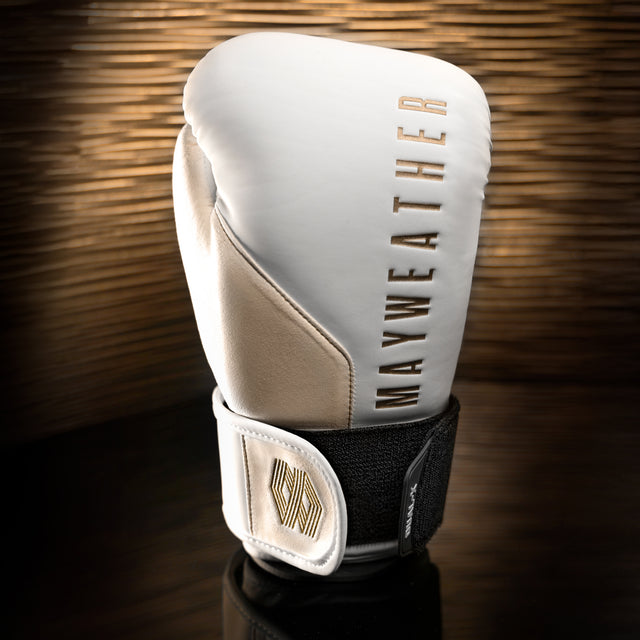 Boxerské rukavice Hayabusa x Mayweather Champ – Bílé/Zlaté