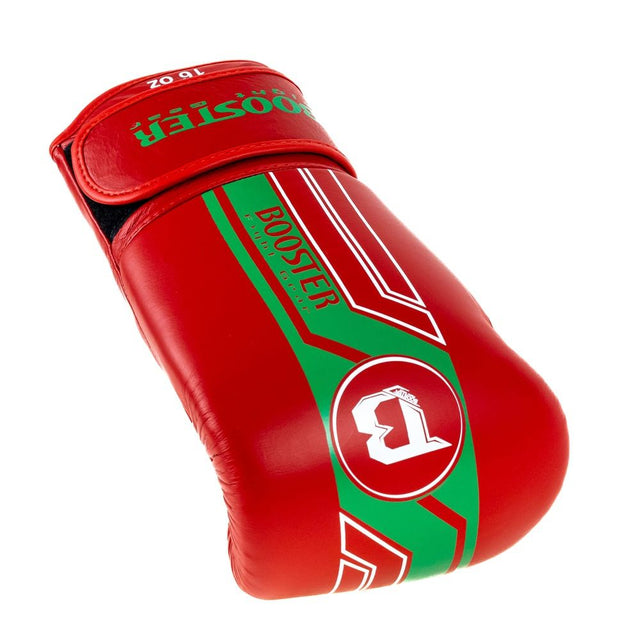 Luvas de boxe Booster V9 'Morocco' – Vermelho/Verde