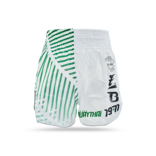 Fairtex Muay-Thai-Shorts FXB Racer – Weiß/Grün