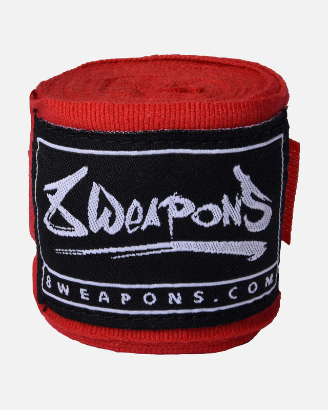 8 WEAPONS Hand Wraps, semi-elastic – Red