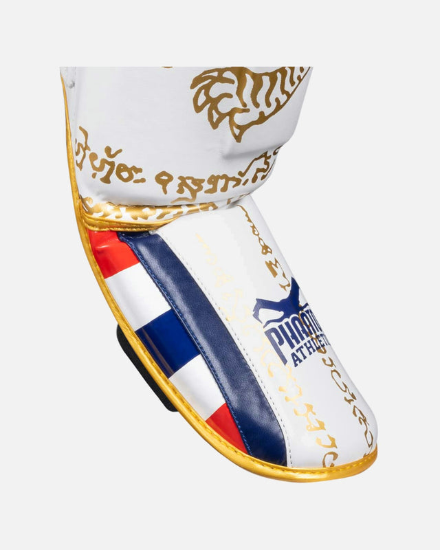 Phantom Athletics Benskydd Muay Thai – Vit/Guld